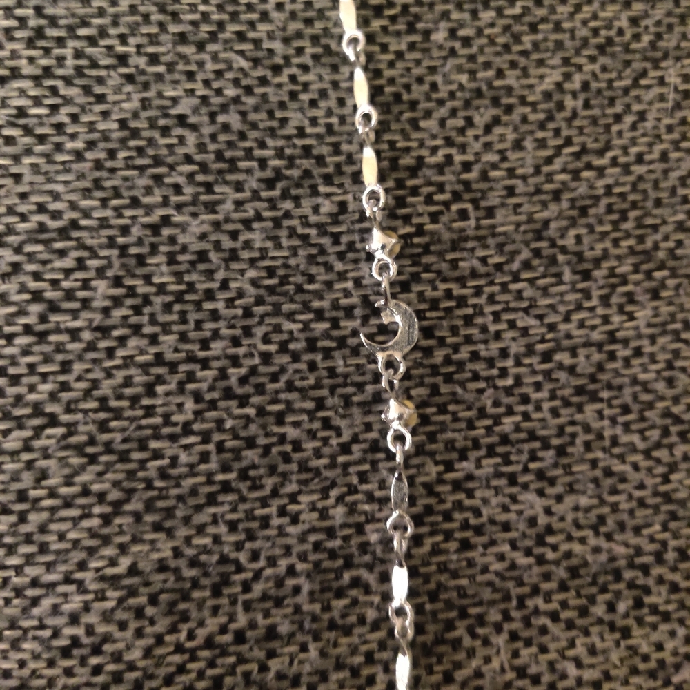 Elegant Silver Moon Pendant Bracelet